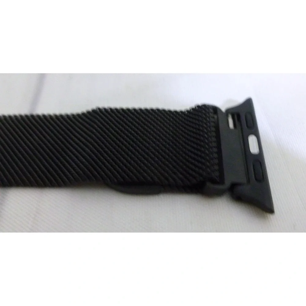 Milanese Loop Mesh Band Strap for Apple Watch 38mm ~ Black ~ New